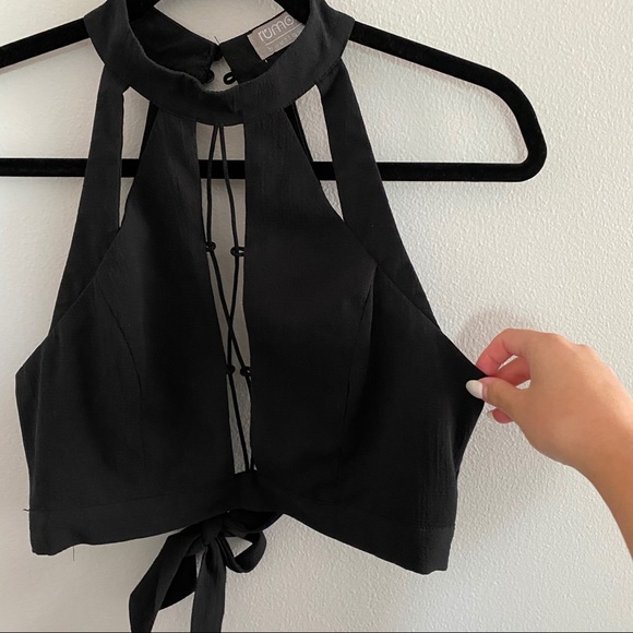 LF Open Back Tie Crop Top - Picture 2 of 4